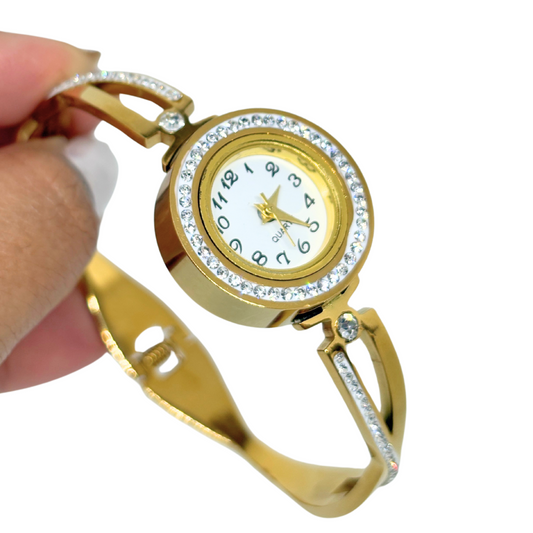Celeste Crystal Cuff Watch