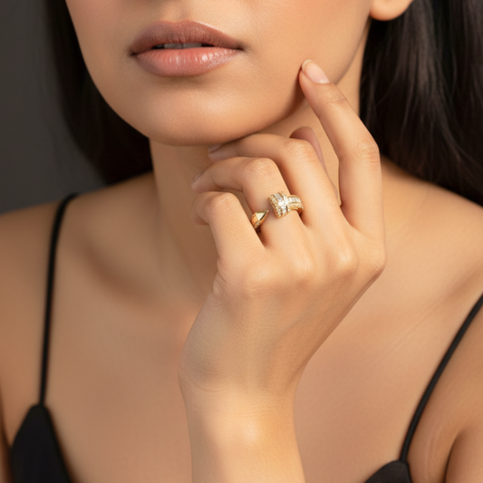 Modern Nail Wrap Ring