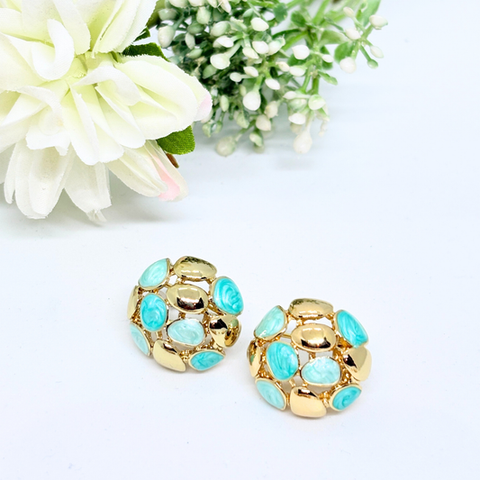 Turquoise Bloom Dome Jewelry Set