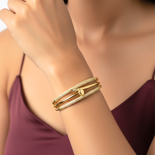 Dazzling Nail Cuff Bracelet