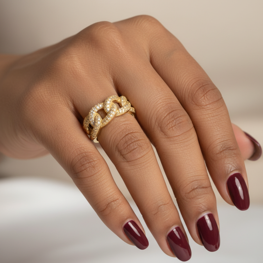 Bold Cuban Chain Link Ring