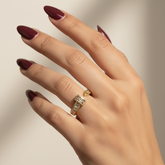 Modern Nail Wrap Ring