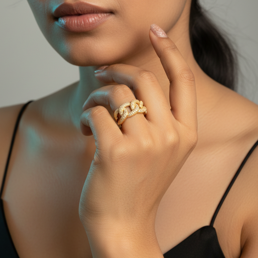 Bold Cuban Chain Link Ring